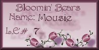Bloomin' Bears - Name: Mousie - L.E. #7