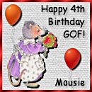 Happy 4th Birthday, GOF! - Mousie