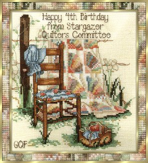 Happy 4th Birthday from Stargazer, Quilters Committee - GOF