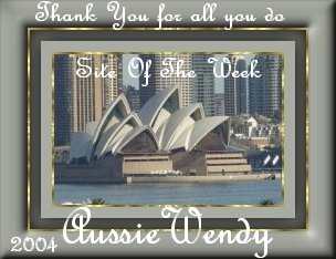 Thank you for all you do Site of the Week - Aussie Wendy 2004