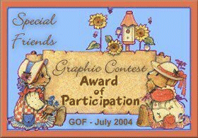 Special Friends Graphic Contest Award of Participation GOF July 2004