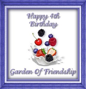 Happy 4th Birthday Garden of Friendship