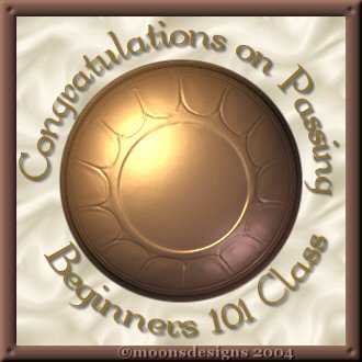 Congratulations on Passing Beginners 101 Class