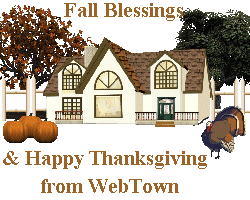 Fall Blessings & Happy Thanksgiving from Web Town