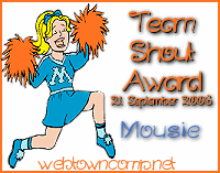 Team Shout Award 21 September 2006 - Mousie