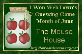 I Won Web Town's Guessing Game Month of June - The Mouse House