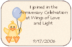 I joined in the Anniversary Celebration at Wings of Love and Light - 9/17/2006
